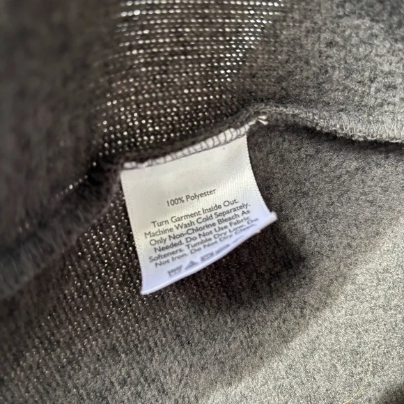 Eddie Bauer Women’s M Fleece Jacket Charcoal w/Black Design & Pockets - Picture 6 of 8